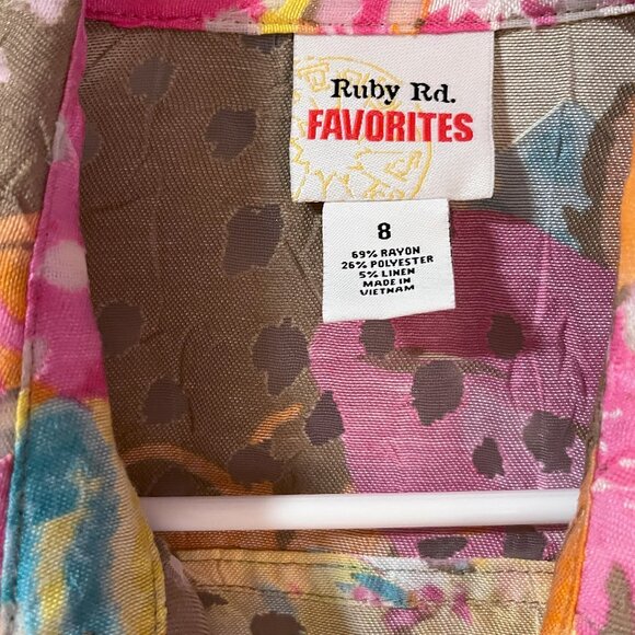 BRIGHT and CHEERFUL shirt jacket w/adjustable sleeves colourblast Sz 8 - 10 - Picture 5 of 7